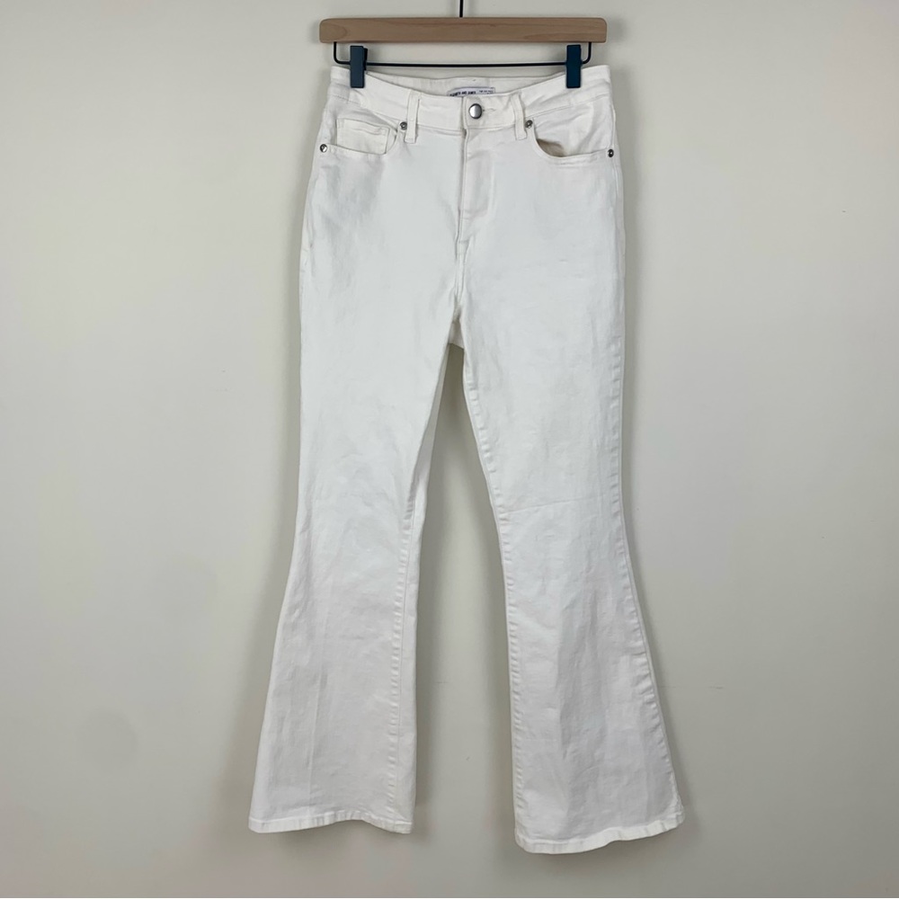 Elizabeth and James Off White High Rise Flare Jean, 6/28